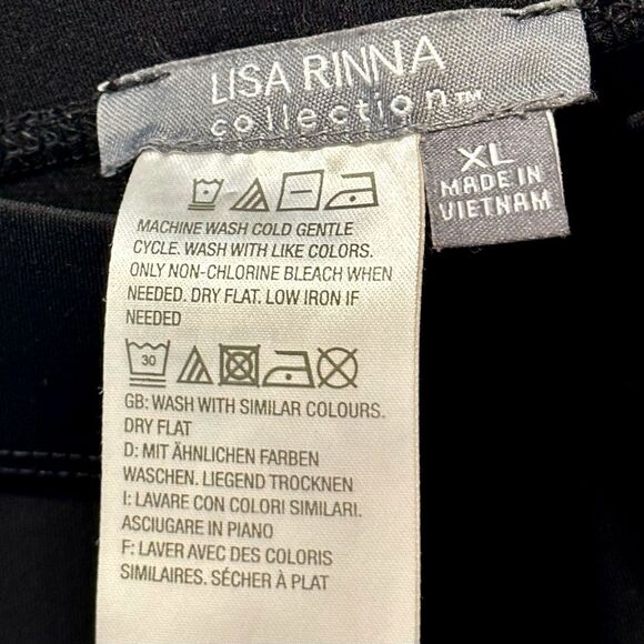 Lisa Rinna Collection Black Jogger Pants with Zippered Cuffs Sz XL/2X - Picture 2 of 5